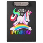 Fang den Regenbogen - Einhorndesigns-15989 Klemmbrett (Vorderseite)