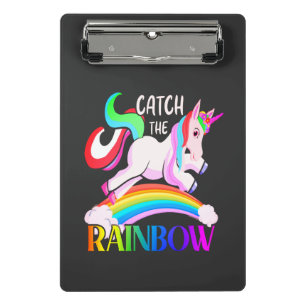 Fang den Regenbogen - Einhorndesigns-15989 Mini Klemmbrett