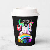 Fang den Regenbogen - Einhorndesigns-15989 Pappbecher (Rückseite)