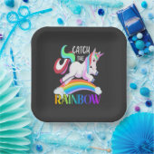 Fang den Regenbogen - Einhorndesigns-15989 Pappteller (Party)