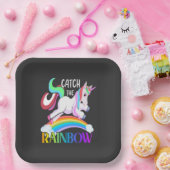 Fang den Regenbogen - Einhorndesigns-15989 Pappteller (Party)