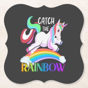 Fang den Regenbogen - Einhorndesigns-15989 Untersetzer