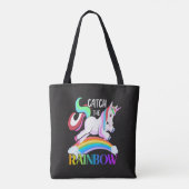 Fang den Regenbogen - Einhorndesigns Tasche (Rückseite)