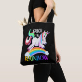 Fang den Regenbogen - Einhorndesigns Tasche (Von Nahem)