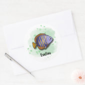 Fang den Spaß mit Salzwasser Fisch Runder Aufkleber (Umschlag)