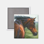 Fang den Wind - Bay Horse Magnet (Vorderseite/Rückseite)