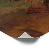 Fang der Tagesforelle am Ufer Poster (Ecke)