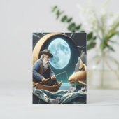 Fang des Fischers nach Mondlicht Postkarte (Stehend Vorderseite)