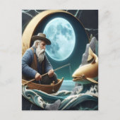 Fang des Fischers nach Mondlicht Postkarte (Vorderseite)