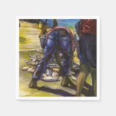 Fang des Morgens, Hafeninsel Serviette (Vorderseite)