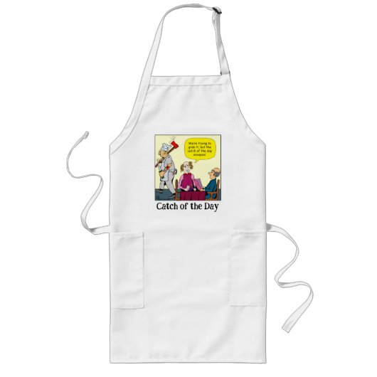 Fang des Tages 1566 entkam Cartoon Lange Schürze (Vorne)