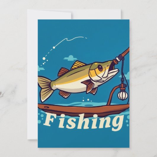 Fang des Tages: Ein Abenteuer beim Angeln Einladung (Vorderseite)