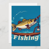 Fang des Tages: Ein Abenteuer beim Angeln Einladung (Vorne/Hinten)