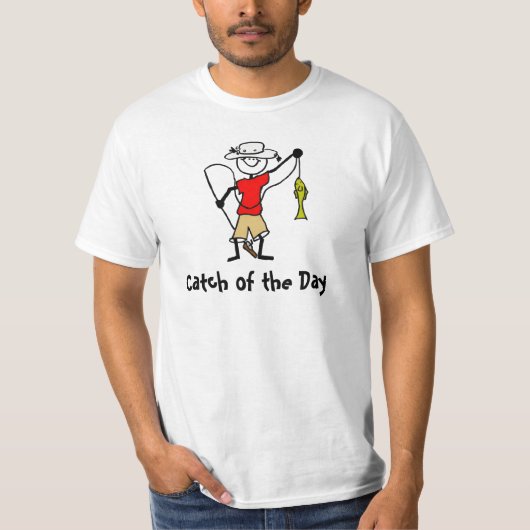 Fang des Tages - Fischen T-Shirt (Vorderseite)