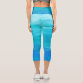 Fang die Meereswellen Capri Leggings (Rückseite)