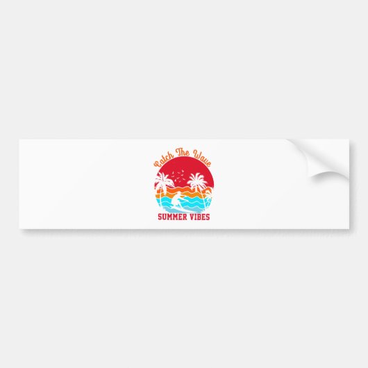 Fang die Wave Summer Vibes Autoaufkleber (Vorne)