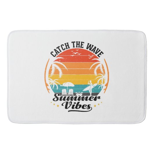 Fang die Wave Summer Vibes Badematte (Vorderseite)