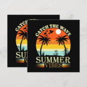 Fang die Wave Summer Vibes Einladung (Vorne/Hinten)
