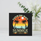 Fang die Wave Summer Vibes Einladung (Stehend Vorderseite)