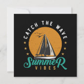 Fang die Wave Summer Vibes Einladung (Rückseite)