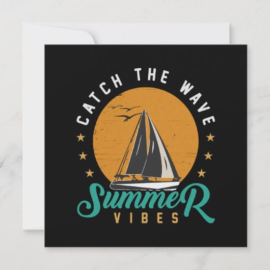 Fang die Wave Summer Vibes Einladung (Vorderseite)