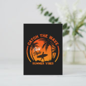 Fang die Wave Summer Vibes Feiertagspostkarte (Stehend Vorderseite)