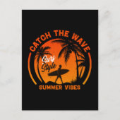 Fang die Wave Summer Vibes Feiertagspostkarte (Vorderseite)