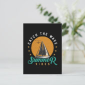 Fang die Wave Summer Vibes Feiertagspostkarte (Stehend Vorderseite)
