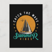 Fang die Wave Summer Vibes Feiertagspostkarte (Vorderseite)