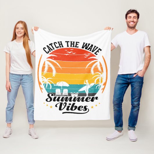 Fang die Wave Summer Vibes Fleecedecke (Beispiel)