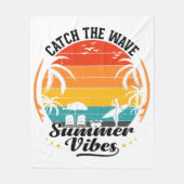 Fang die Wave Summer Vibes Fleecedecke (Vorderseite)