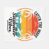 Fang die Wave Summer Vibes Fleecedecke (Vorderseite (Horizontal))