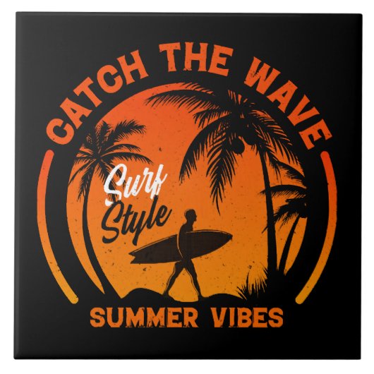 Fang die Wave Summer Vibes Fliese (Vorderseite)