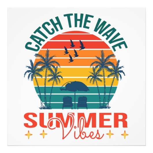 Fang die Wave Summer Vibes Fotodruck (Vorne)
