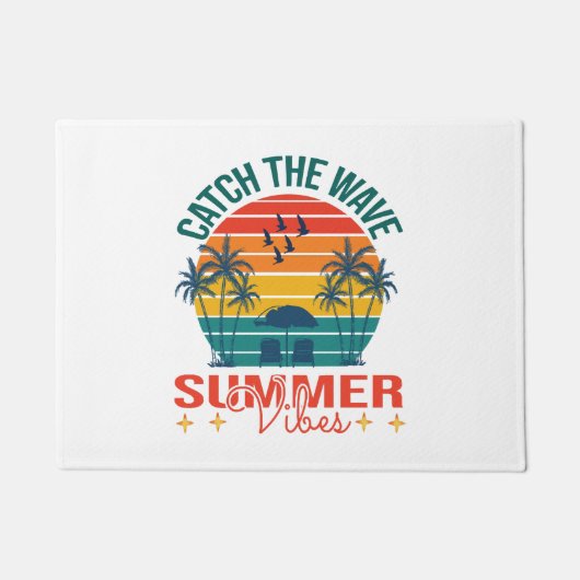 Fang die Wave Summer Vibes Fußmatte (Vorderseite)