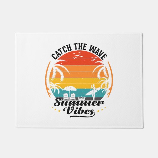 Fang die Wave Summer Vibes Fußmatte (Vorderseite)