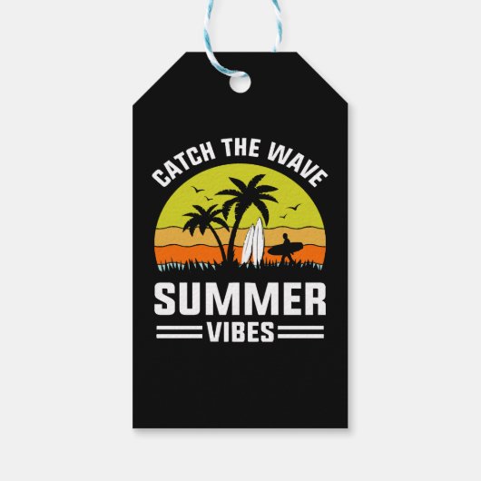 Fang die Wave Summer Vibes Geschenkanhänger (Rückseite)