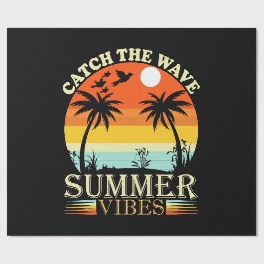 Fang die Wave Summer Vibes Geschenkpapier (Flach)