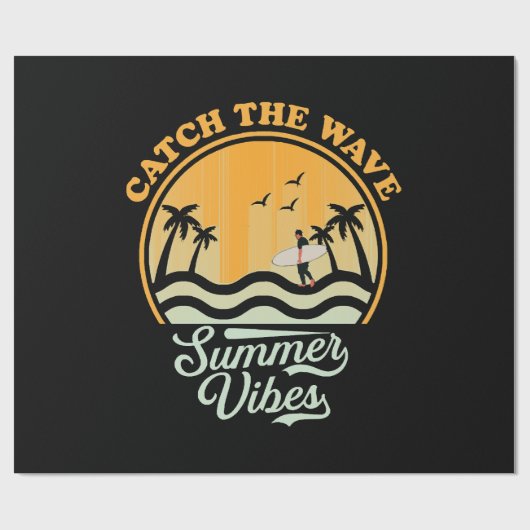 Fang die Wave Summer Vibes Geschenkpapier (Flach)