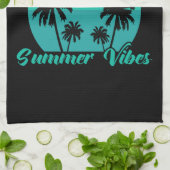 Fang die Wave Summer Vibes Geschirrtuch (Gefaltet)