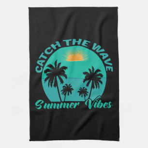 Fang die Wave Summer Vibes Geschirrtuch