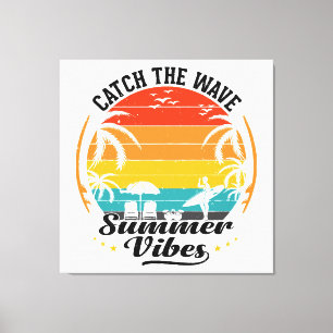 Fang die Wave Summer Vibes Leinwanddruck