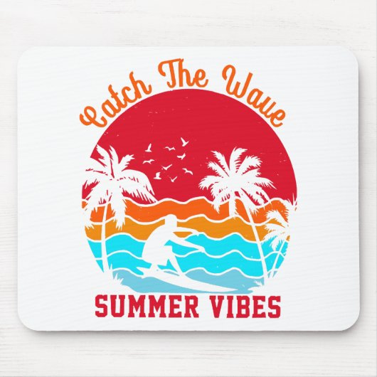 Fang die Wave Summer Vibes Mousepad (Vorne)