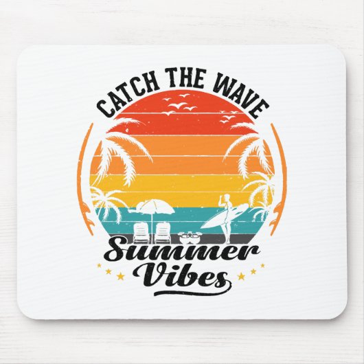 Fang die Wave Summer Vibes Mousepad (Vorne)