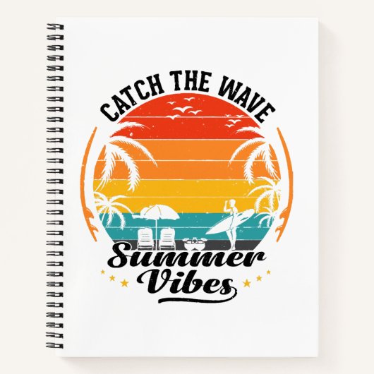 Fang die Wave Summer Vibes Notizblock (Vorderseite)