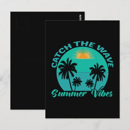 Fang die Wave Summer Vibes Postkarte (Vorne/Hinten)