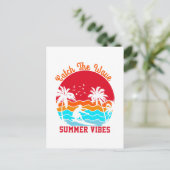Fang die Wave Summer Vibes Postkarte (Stehend Vorderseite)