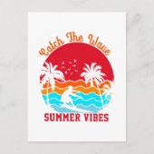 Fang die Wave Summer Vibes Postkarte (Vorderseite)