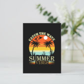 Fang die Wave Summer Vibes Postkarte (Stehend Vorderseite)