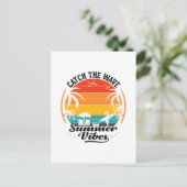Fang die Wave Summer Vibes Postkarte (Stehend Vorderseite)